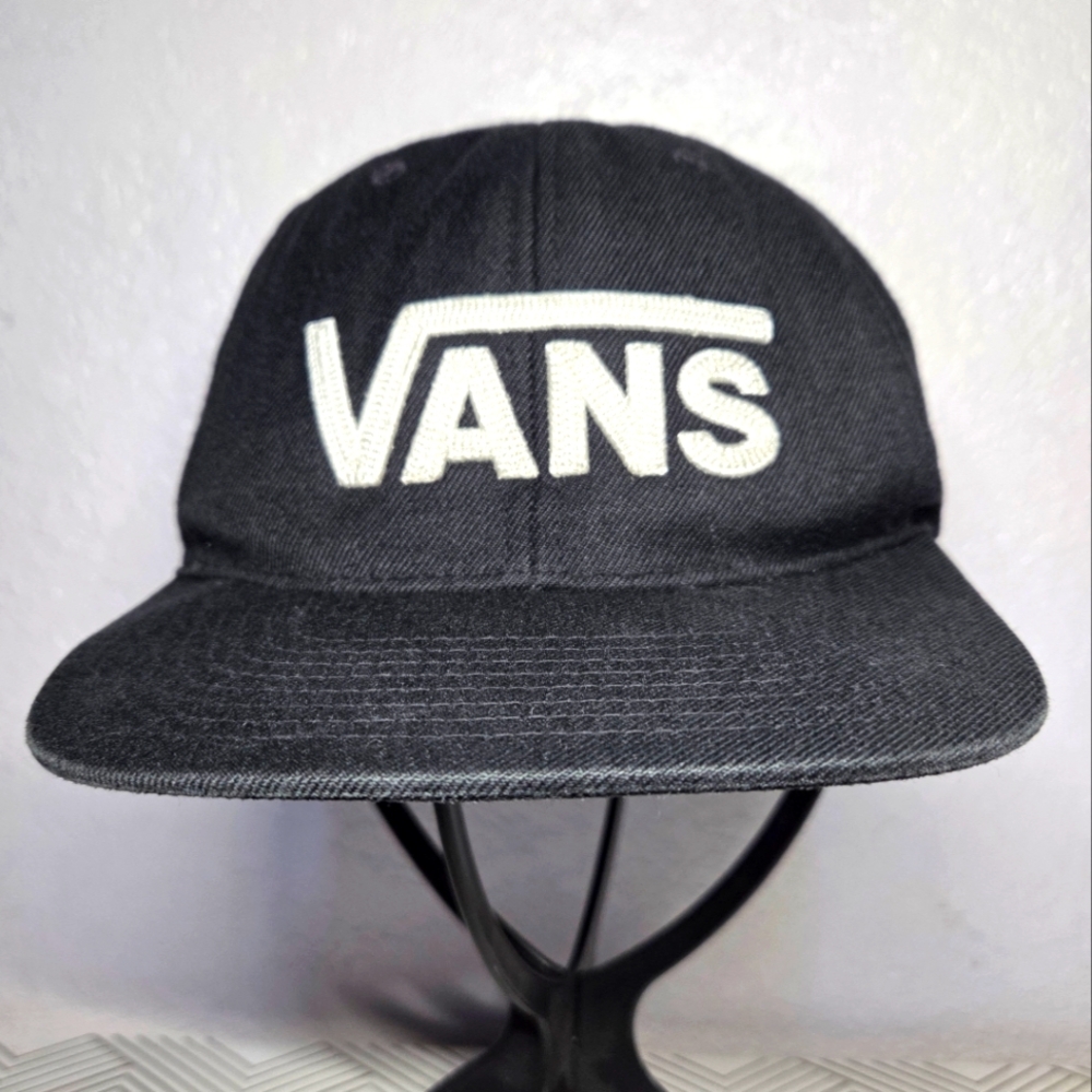 Vans Snapback Hat Cap Drop V II Black White Logo